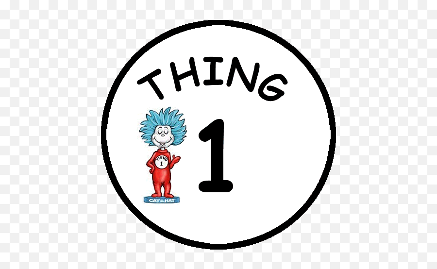 Free Thing 1 Cliparts Download - Printable Thing One Logo Png,Thing 1 Logo