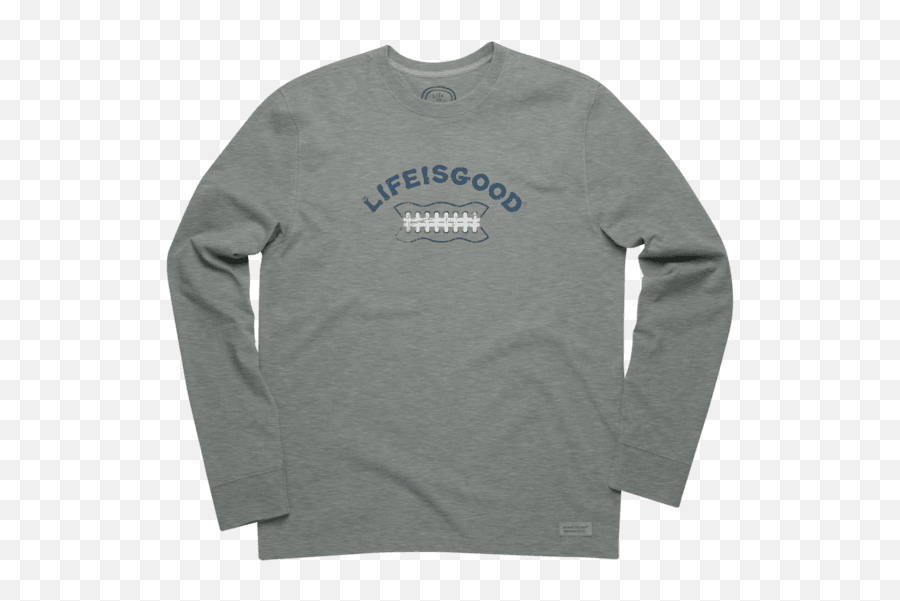 Football Laces Long Sleeve Crusher Tee - Life Is Good Halloween Long Sleeve T Shirts Png,Football Laces Png
