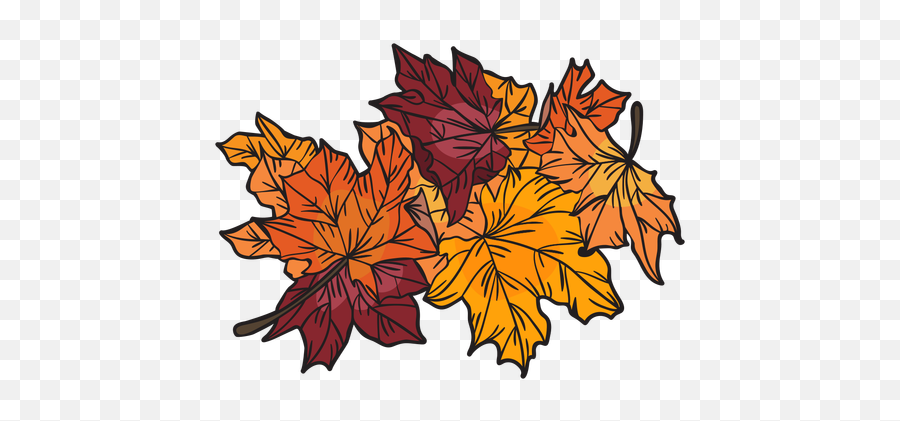 Hand Drawn Maple Leaves - Transparent Png U0026 Svg Vector File Monton De Hojas De Otoño Png,Maple Leaf Transparent Background