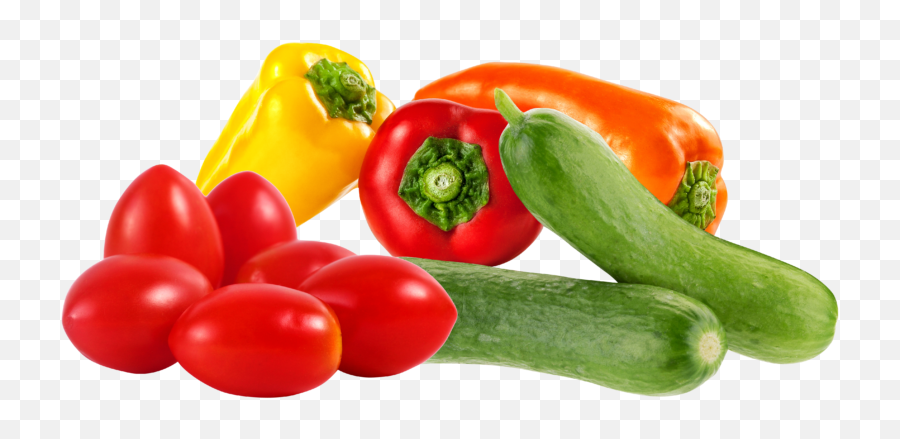Snack Veggies - Levarht Tomatoes Cucumbers And Peppers Png,Green Pepper Png