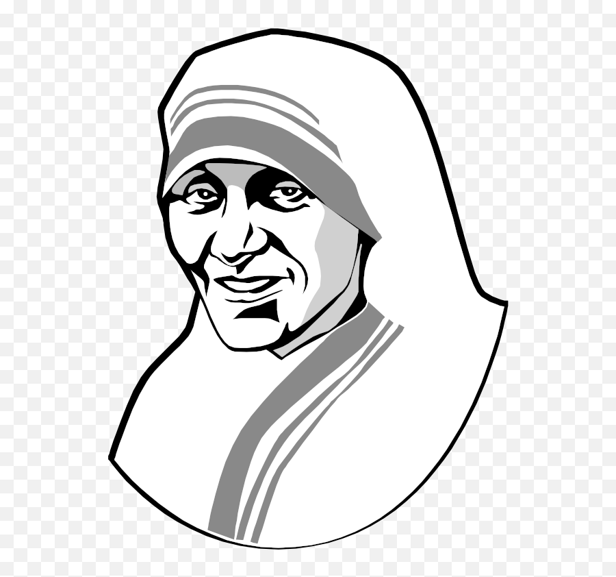 Mother Teresa - Mother Teresa Easy Sketch Png,Mother Teresa Icon