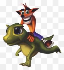 Crash Bandicoot Bandipedia Fandom - Riding Dino png
