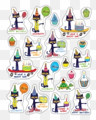 Pete The Cat Happy Birthday Stickers - Amazon Happy Birthday Stickers Png,Pete The Cat Png