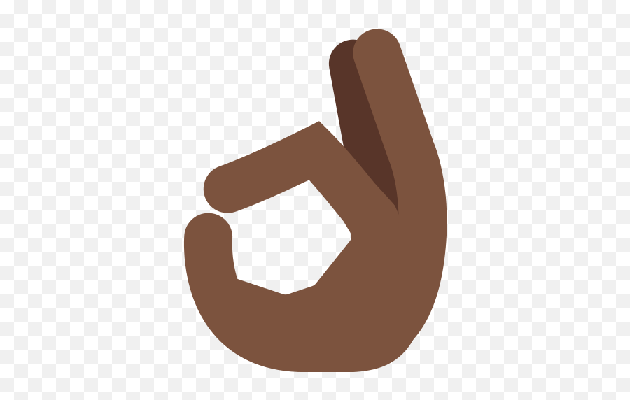 Ok Hand Emoji With Dark Skin Tone - Black Ok Hand Emoji Png,Hand Emoji Png