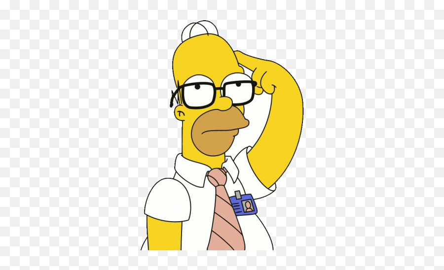 Homer Simpson Pensando Png - Homer Simpson With Glasses,Homero Png
