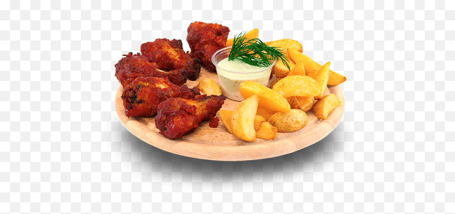 Juicy Chicken Wings Meal - Wings With Potatoes Png,Chicken Wings Png