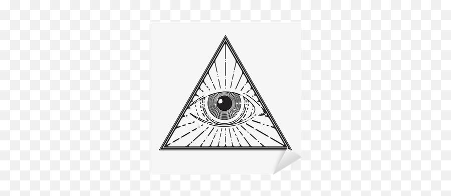 All Seeing Eye Symbol Vector Illustration Sticker U2022 Pixers We Live To Change - Illuminati Drawing Png,All Seeing Eye Png