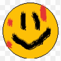 Pixilart - Watchmen Smiley Face Pin By Anonymous Overwatch Discord Emoji Logo Png,Watchmen Png