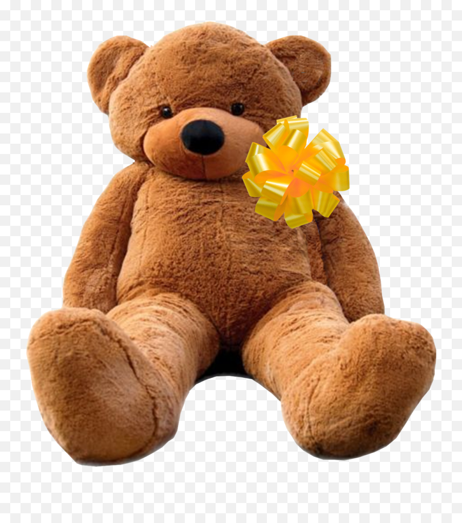 Download Hd Brown Bear With Yellow Bow - Big Teddy Bear Png Giant Teddy Bear Png,Brown Bear Png