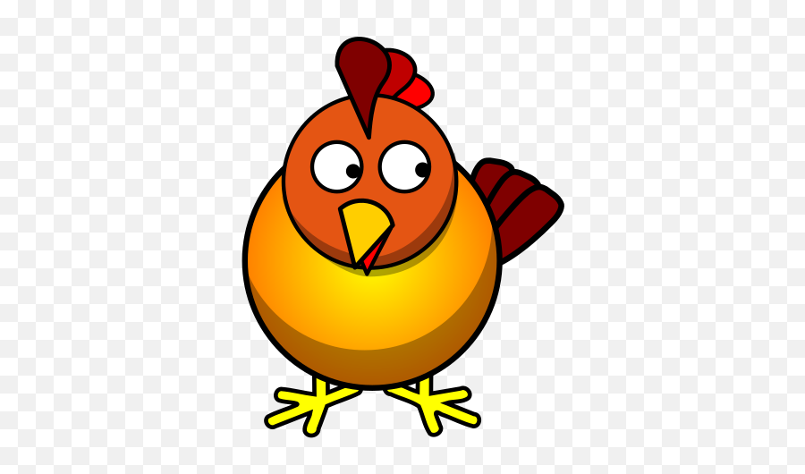 Chicken Looking Right Png Svg Clip Art For Web - Download Chicken Cartoon,Chicken Clipart Png