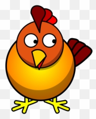 Chicken Looking Right Png Svg Clip Art For Web - Download Chicken Cartoon,Chicken Clipart Png