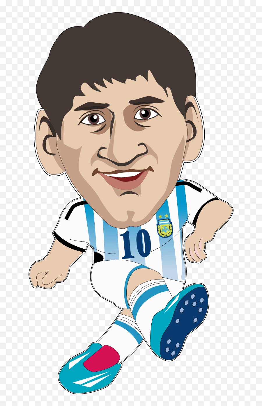 Download Fifa Vector Cup Messi Of National Football Clipart - Lio Messi Cartoon Png,Football Clipart Png
