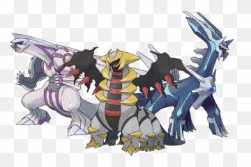 Legendary Pokemon Transparent Background Png Mart - Dialga And Palkia Giratina
