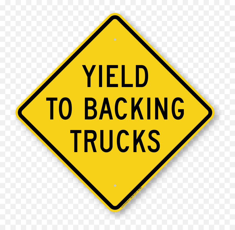 Backing Trucks Oncoming Vehicles Safety - Traffic Sign Png,Yield Sign Png