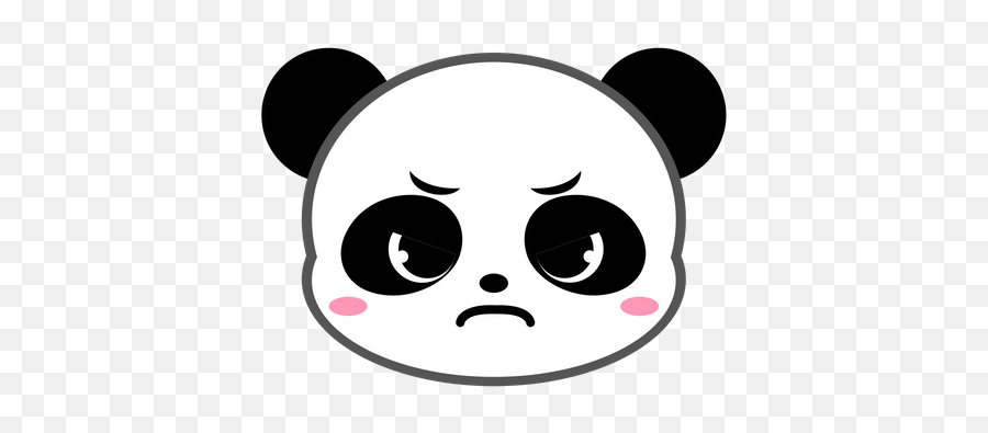 Cute Panda Angry Evil Emoji Icon Of - Cute Panda Png,Evil Smile Png