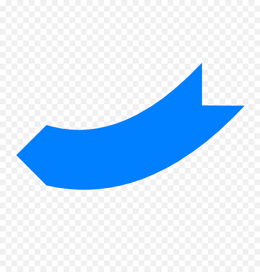 Blue Curved Arrow Clip Art - Curve Arrow Blue Png,Curved Arrows Png