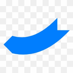 Blue Curved Arrow Clip Art - Png