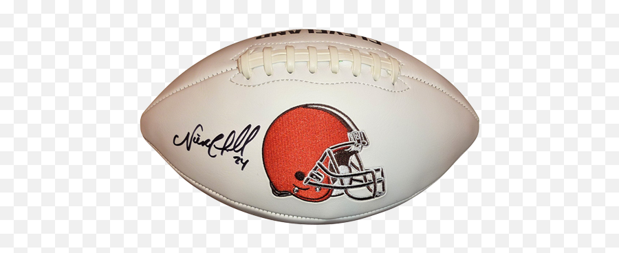 Nick Chubb Autographed Cleveland Browns - Revolution Helmets Png,Browns Logo Png