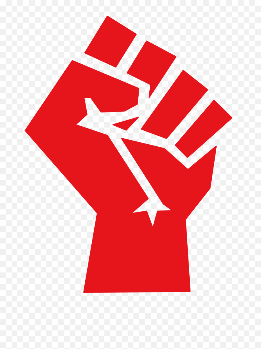 Red Stylized Fist - Red Black Lives Matter Fist Png,Raised Fist Png