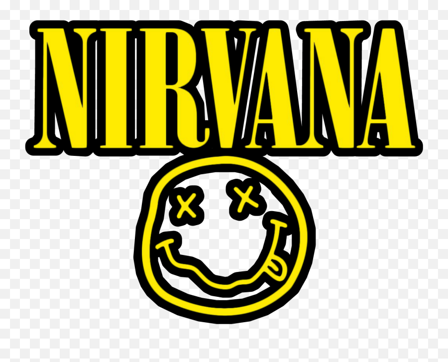 Yellow Logo Nirvana Rock Music Sticker By Cutegirl - Rock Band Band Logo Png,Nirvana Logo Transparent