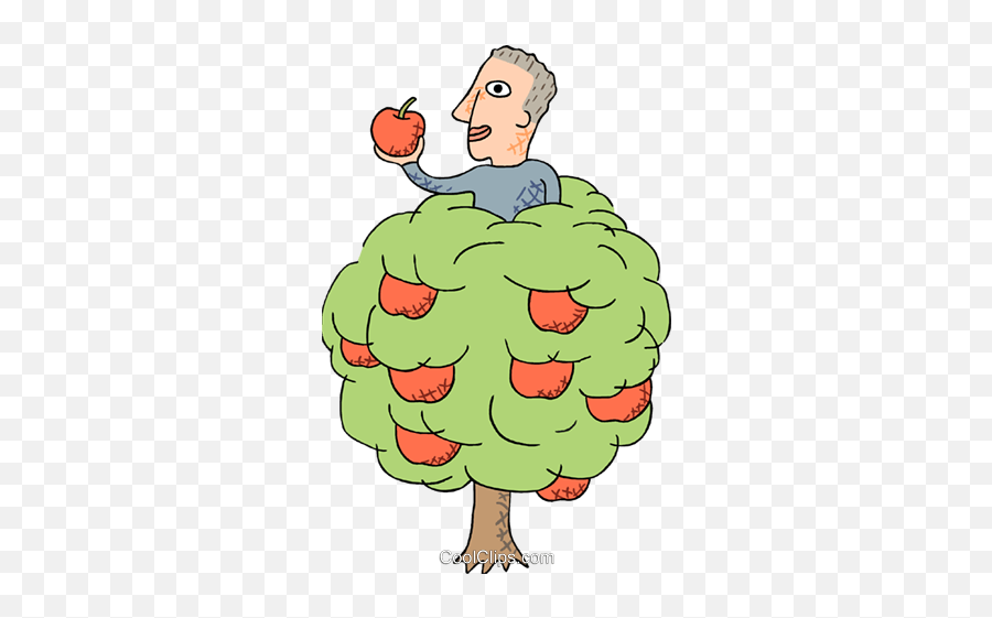Man Sitting In Apple Tree With Royalty Free Vector - Apple Reading Comprehension Worksheet Png,Man Sitting Png