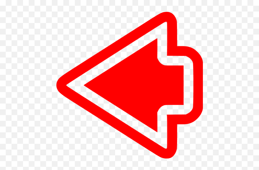 Red Arrow Left Icon - Free Red Arrow Icons Language Png,Red Arrow Icon Png