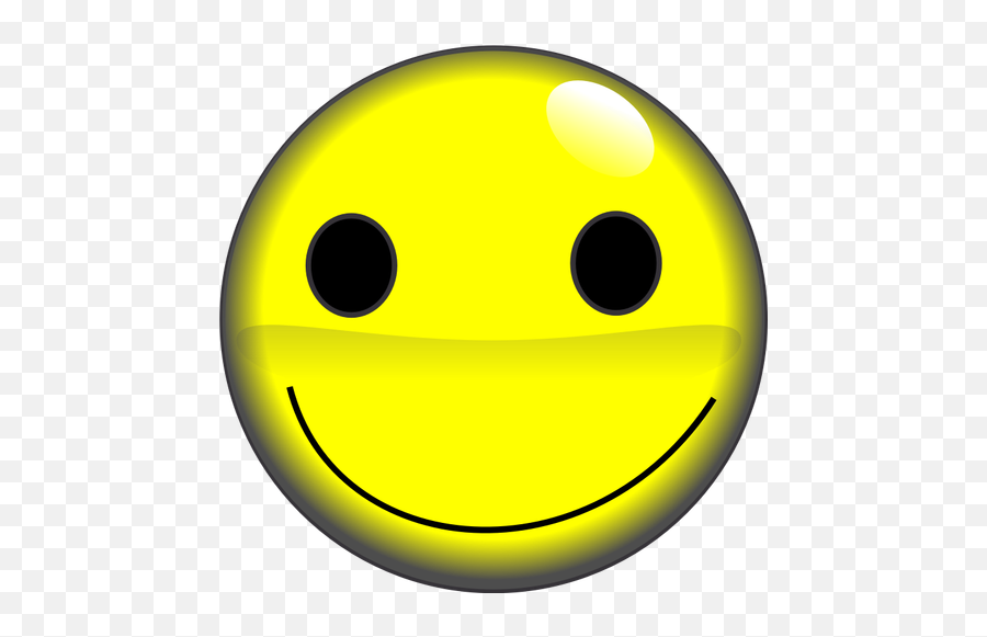 2d Smiley Face Vector Image Public Domain Vectors - Moving Pic Of Smile Png,2d Icon
