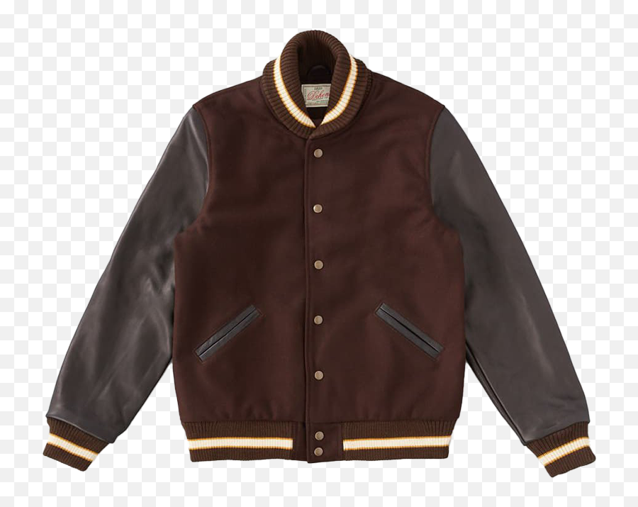 Varsity Jacket - Brown Black Mitchell And Ness Varsity Jacket Png,American Style Icon