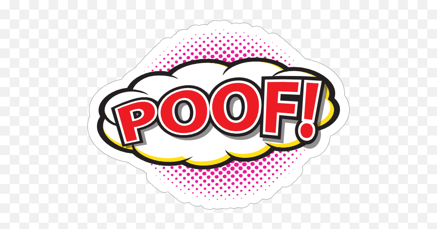 Poof Comic Sticker - Clip Art Png,Poof Png
