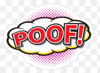 Poof Comic Sticker - Clip Art Png,Poof Png
