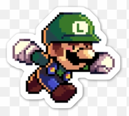 Buy Pixel Luigi - Die cut stickers StickerApp Mario png