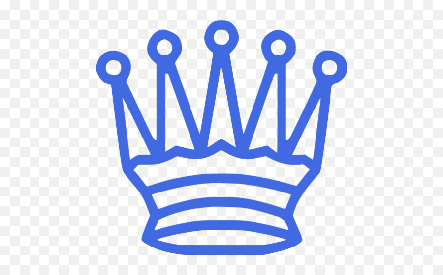 Royal Blue Chess 2 Icon - Free Royal Blue Chess Icons Chess Queen Icon Png,King Crown Logo Icon