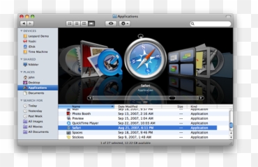 Mac Os X 105 Leopard The Ars Technica Review - Os Coverflow png