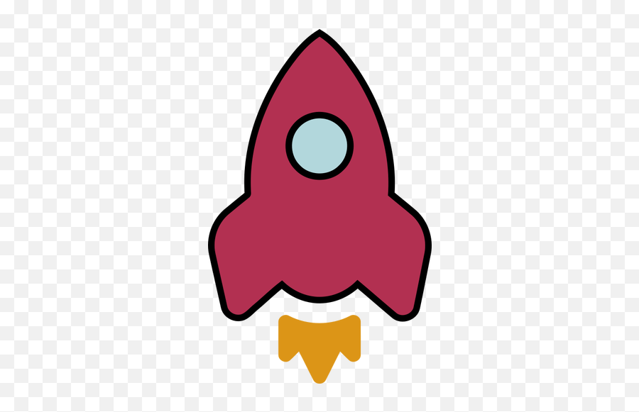 Colored Rocket Public Domain Vectors - Simple Rocket Cartoon Png,Icon 56505