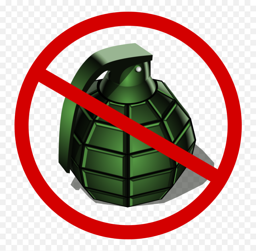 Free Clipart No Grenades Keistutis - No Explosive Sign Png,Grenade Transparent Background