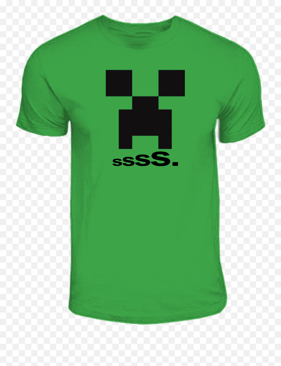 Creeper Face Tee Kids Sizes - Minecraft Creeper Png,Creeper Png