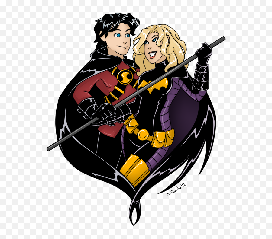 Download Hd Batman His Robins And Batgirls Over The - Tim Drake Robin Png,Batgirl Transparent