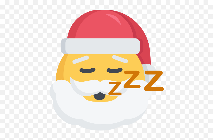 Emoji Santa Sleep Tired Free Icon - Clip Art Png,Tired Emoji Png
