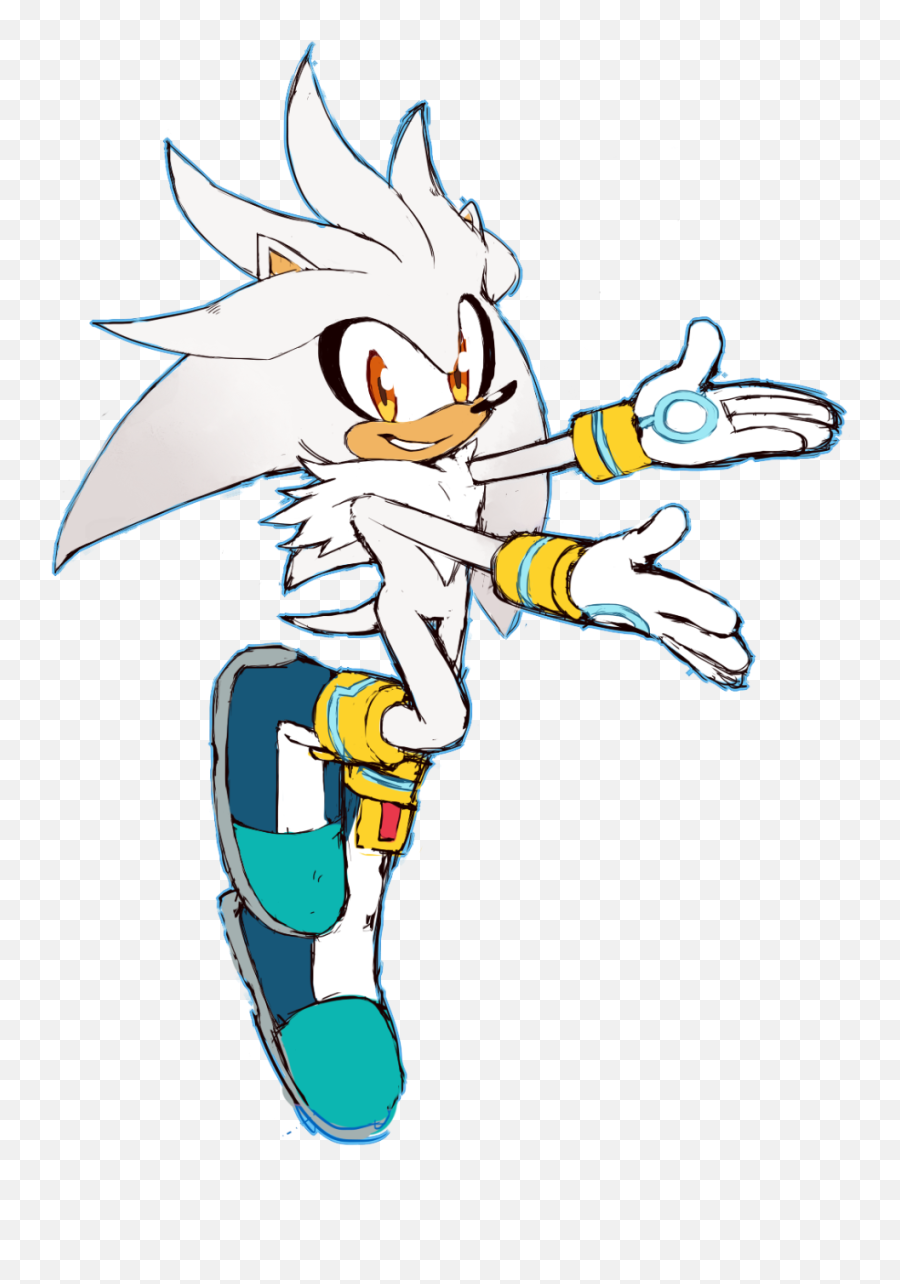 Silver And Tails Sketch Commission For Emi Jones - Silver And Tails Png,Silver The Hedgehog Png