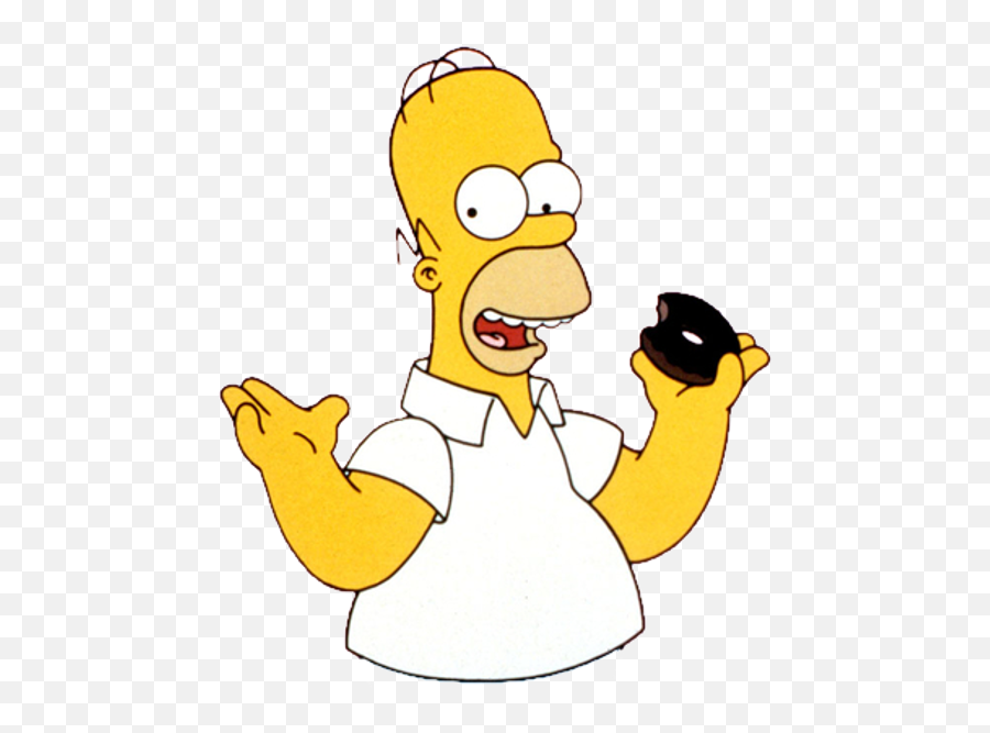 Simpsons Free Png Play - Homer Eating A Donut,Simpsons Png
