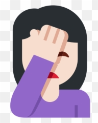 Emoji Facepalm Png 1 Image - Emoticon Con Mano Sulla Fronte,Facepalm Png