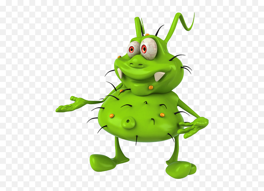 Cartoon Germ - Cartoon Transparent Flu Png,Germ Png