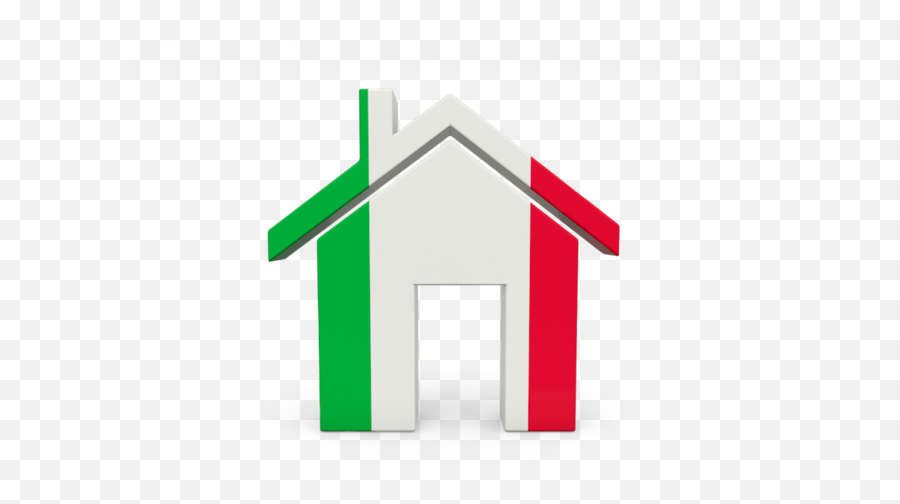 Home Icon Illustration Of Flag Italy - House With Italy Flag Png,Italian Flag Png