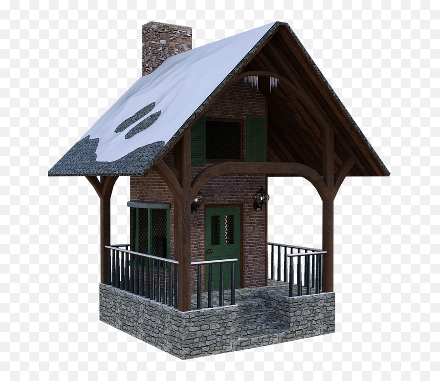 Cabin Winter Snow - Free Image On Pixabay Cottage Png,Cabin Png