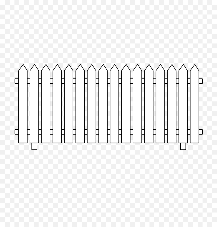 White Picket Fence Svg Vector Clip Art - Picket Fence Png,Picket Fence Png