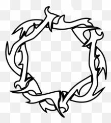 Crown Of Thorns Outline Clip Art - vector clip Line png