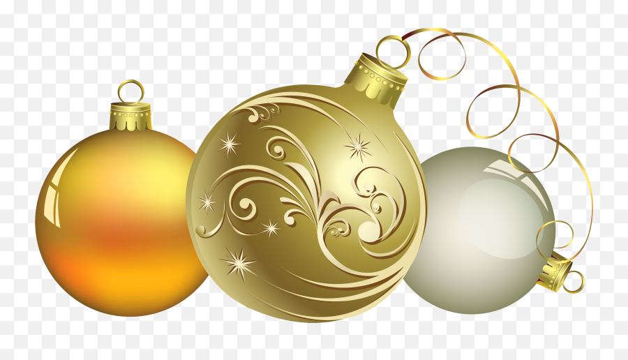 Christmas Decoration Png - Gold Christmas Ornaments Png Transparent,Nativity Png