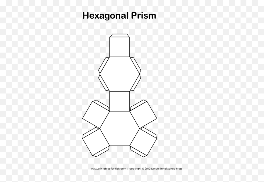 3d Shape Templates - These Would Be Great For Polymer Clay Hexagonal Prism Template Printable Png,Hexagon Shape Png