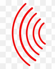Download Red Radio Waves Clip Art - Vertical png