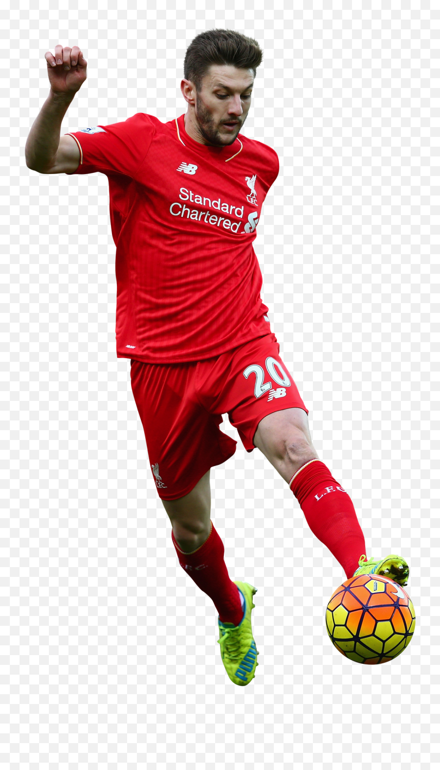 Download Adam Lallana Football Render - Liverpool Player Png Liverpool Soccer Player Png,Adam Cole Png